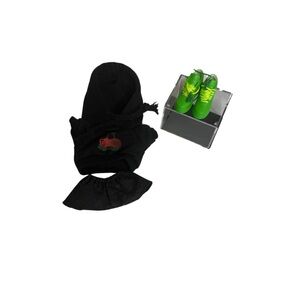 Labubu Streetwear Outfit & Green Mini Sneakers with Display Box